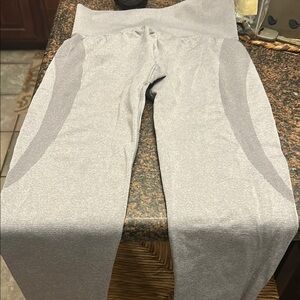 Gray High-Waisted Leggings